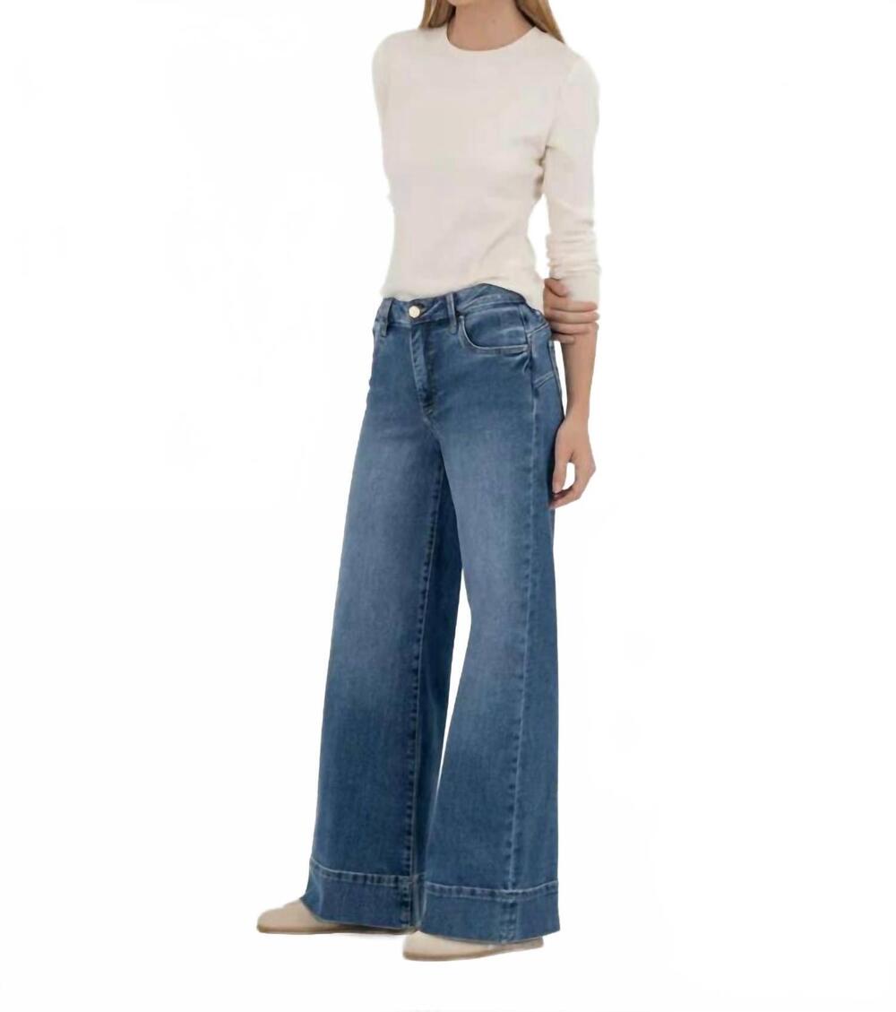 NEW KUT FROM THE KLOTH women's maya fab ab wide leg jeans in amuse